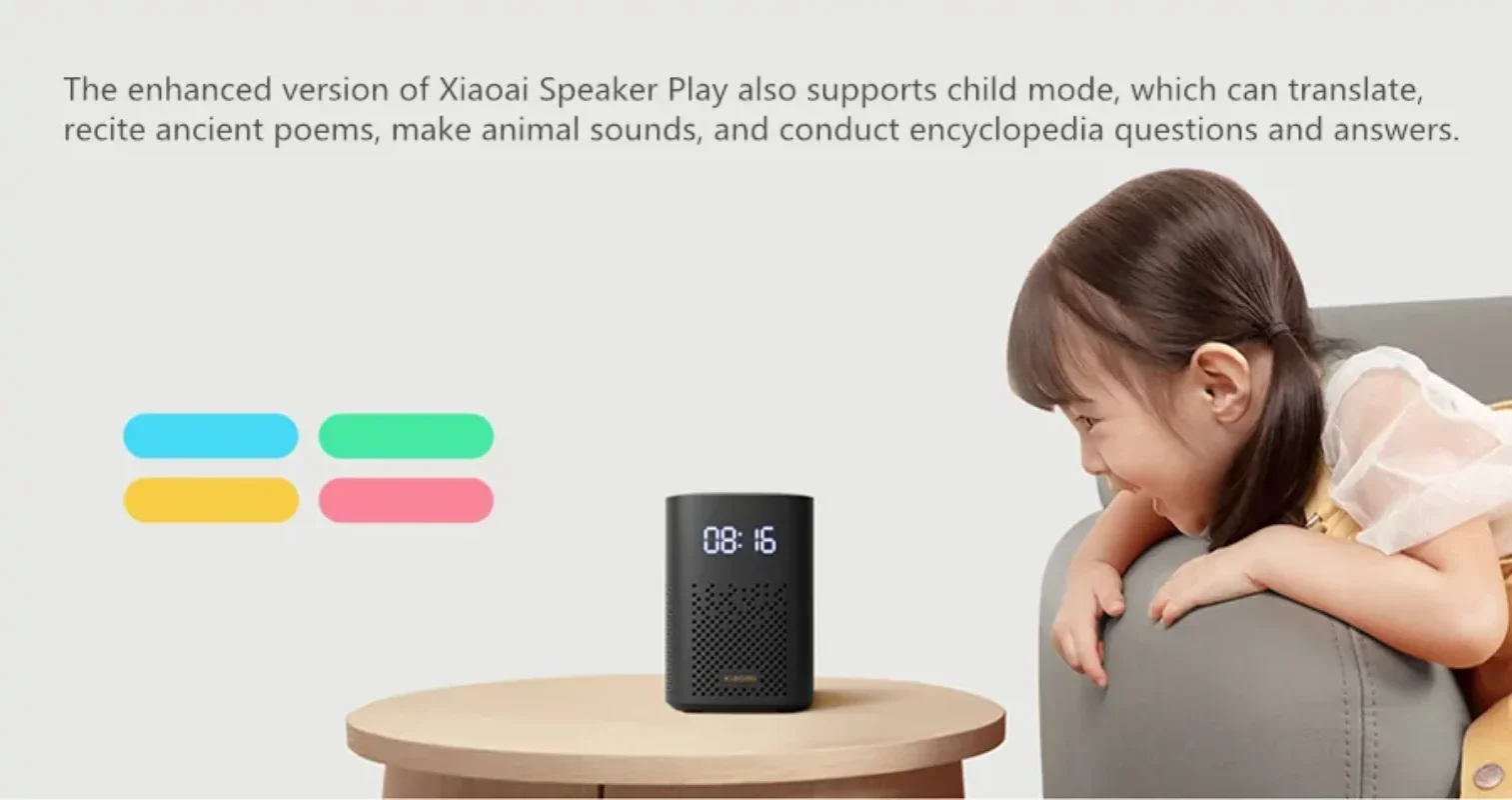 Xiaomi Xiaoai Bluetooth Speaker Play Enhanced Edition LED Digital Clock Display Infrared WiFi Speaker Music Player CN Version