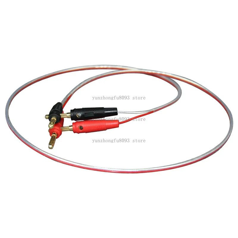 Silver-Plated Speaker Wire, Pure Copper HiFi Audio Cable, Professional Banana Plug Connection Cable for Amplifier Use