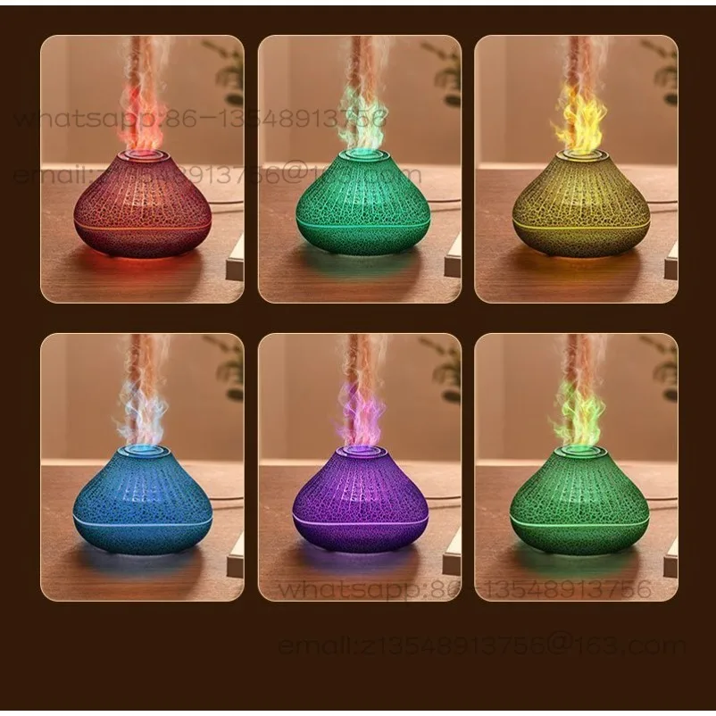 New Smart Aromatherapy Simulation Colorful Flame Home Desktop Humidifier Creative Room