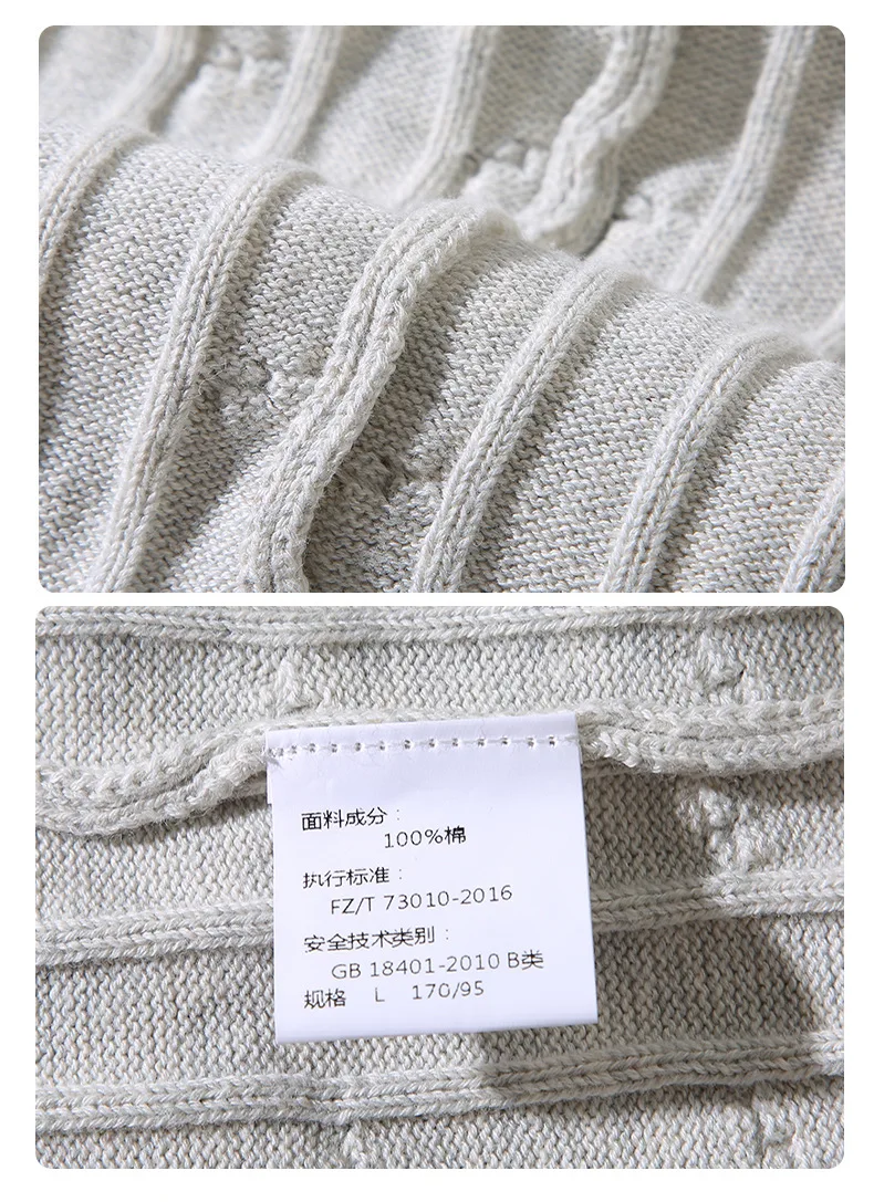 Primavera otoño suéter para hombre diario Casual ajustado sólido suéter hombres puro algodón cuello redondo Cable prendas de punto estilo coreano suéter jerseys