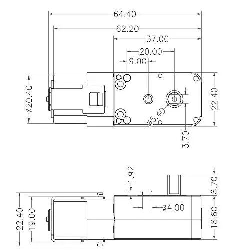 1:90 110 U/min 3V-36V Metall DC Getriebe motor Ein wellen achse bürstenloser Gleichstrom motor für Arduino Fan Roboter Smart Car Spielzeug DIY – Detail 1