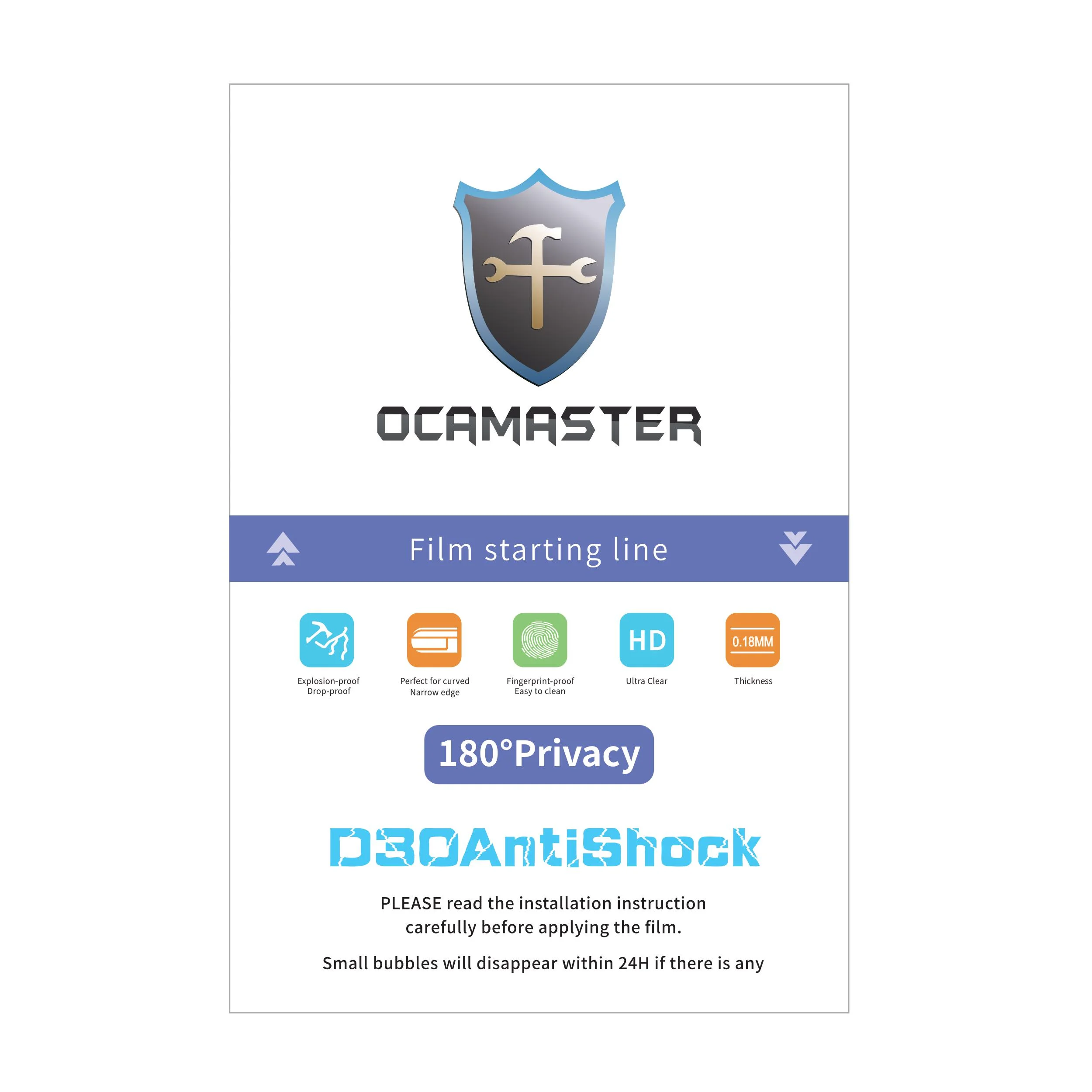 

OCAMaster EPU MATTE Privacy противоударная и самовосстанавливающаяся пленка для мобильного телефона 7-дюймовая защитная пленка для стекла экрана