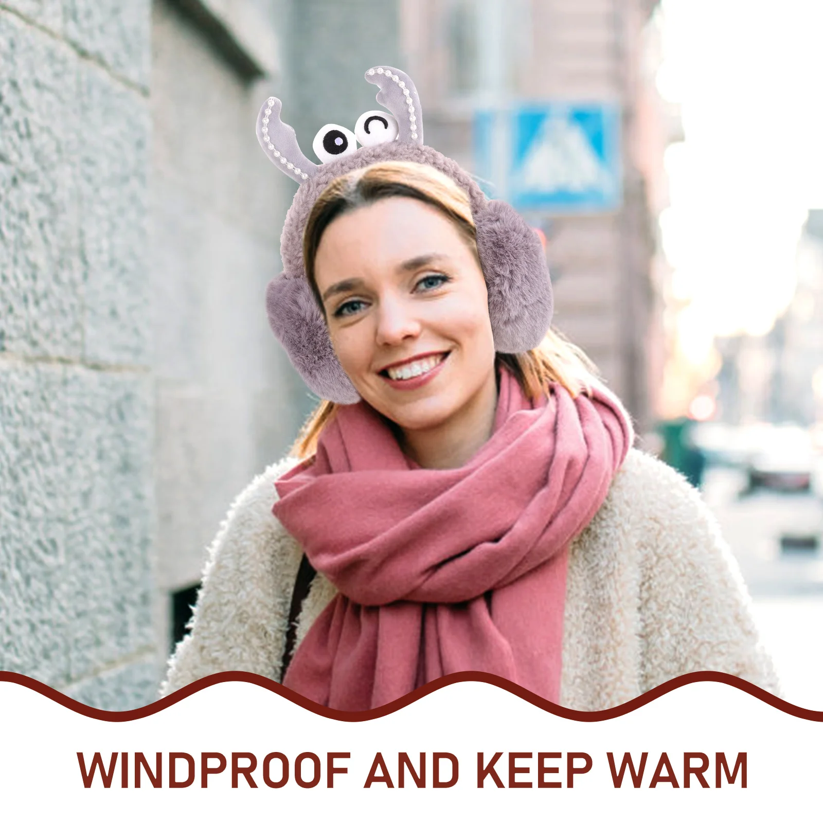 

Cartoon Crab Winter Warm Cover For Women Men Outdoor Headband Earmuff Crab Headband Winter Ear Muffs Women Ear Muffs Warm