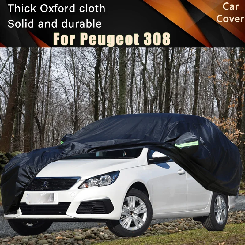

For Peugeot 308 Car Full Outer Covers Outdoor Waterproof Dustproof Sun Rain Snow Protection Exterior Car Accessories