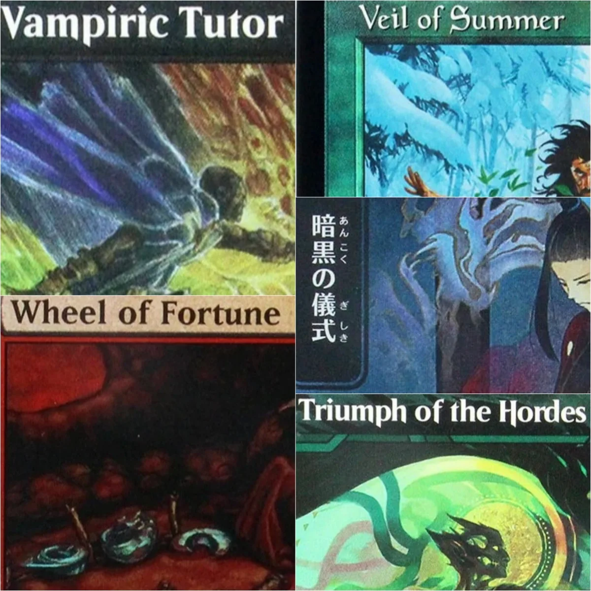 Cartes Proxy M personnalisées de qualité supérieure pour le jeu de cartes à collectionner TCG 'Roaming Throne/Dark Ritual/Warren Soultrader'