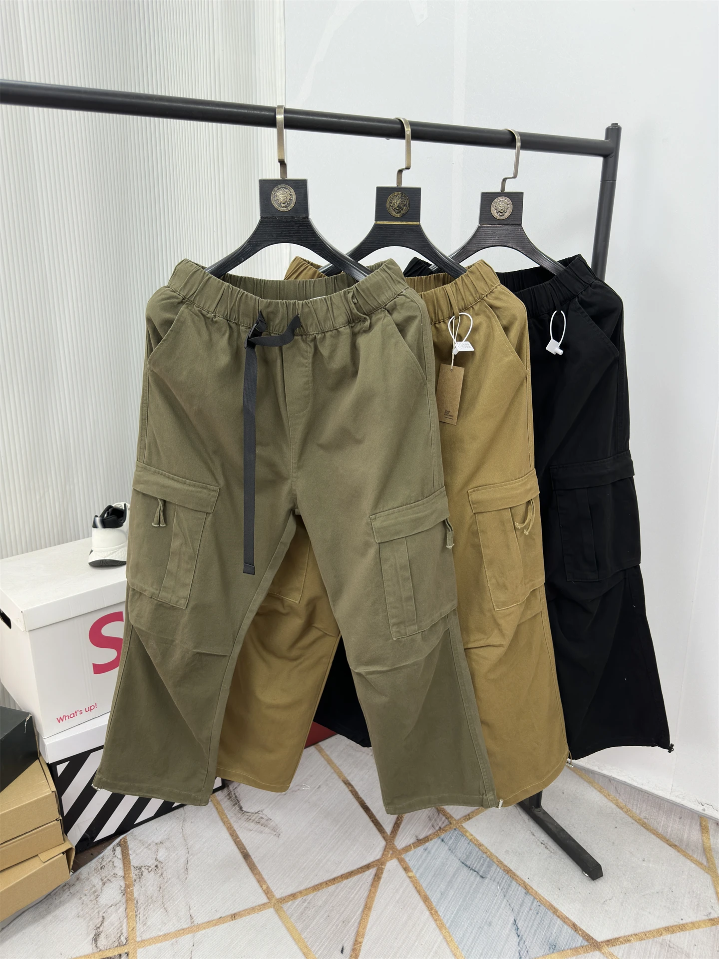 

Мужские повседневные свободные брюки прямого кроя из хлопка, дышащие, тонкие, весенние, модные, простые, приятные для кожи, удобные, рабочая одежда