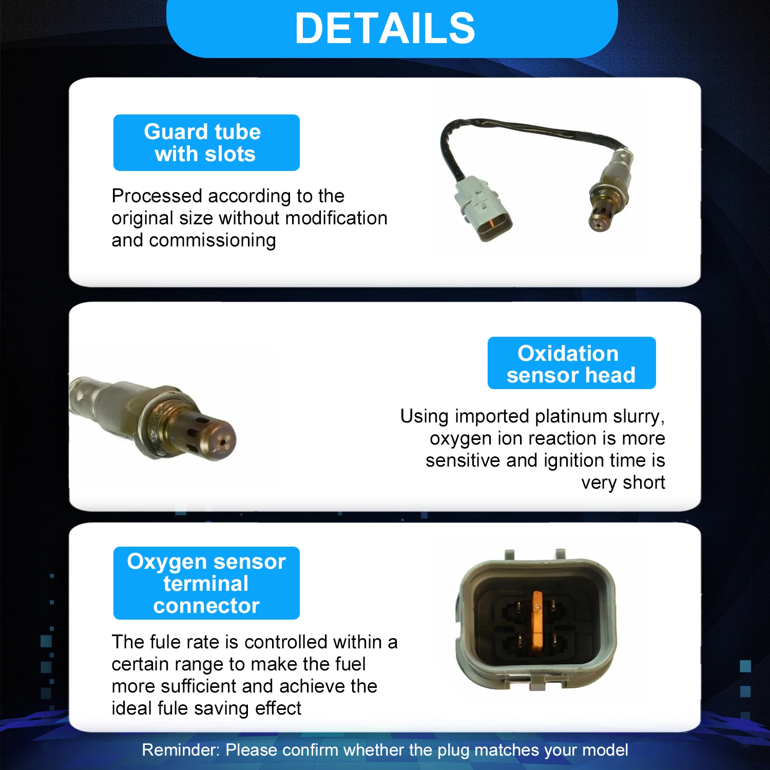 Front Left Lambda O2 Oxygen Sensor 234-4458 For Hyundai AZERA SANTA FE KIA CADENZA SEDONA SORENTO 3.3L 3.5 2010-2018 39210-3CAA0