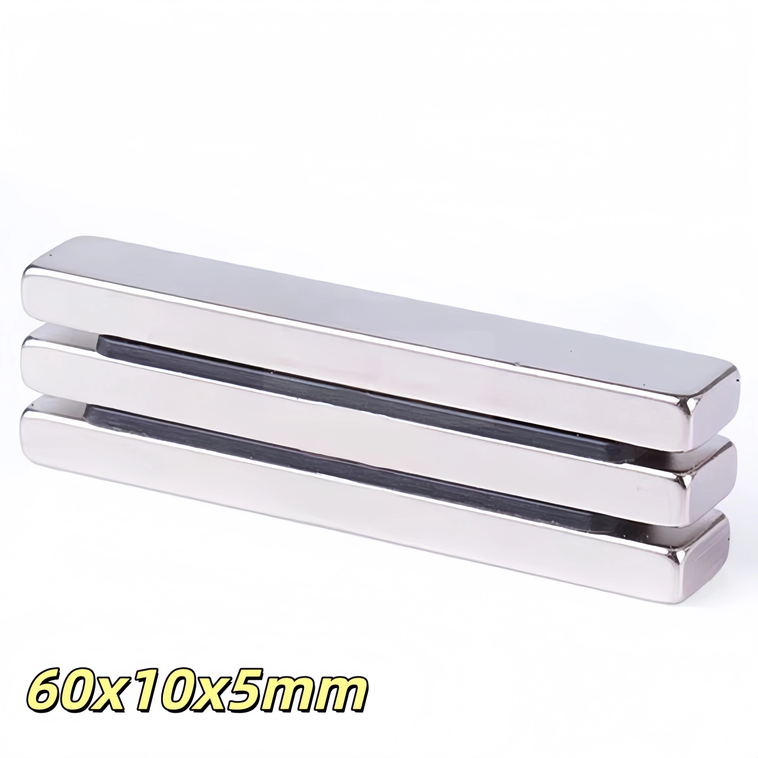 60x10x5mm Square magnets can be widely used for refrigerators, office document fixation and DIY 60x10x5mm