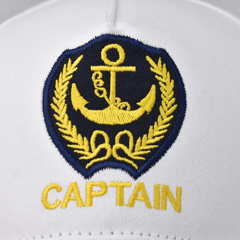 Yacht Kapitän Hut Marine Marine bestickte Hüte verstellbare Seemann Kapitän Kostüm Männer Boot Marine Baseball mütze für erwachsene Männer Frauen