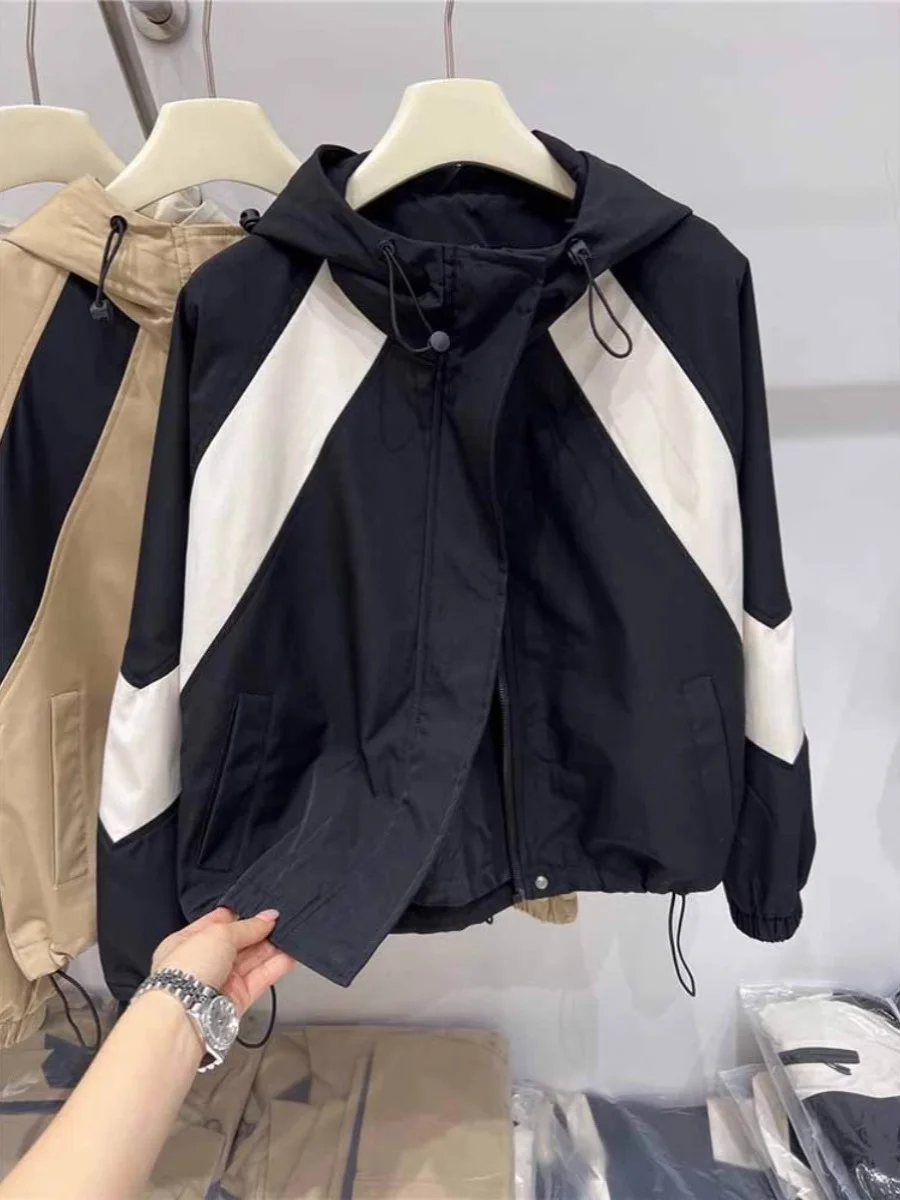 

Color Blo Hooded Jaet Women's Design Sensation This Year's ular Workwear Jaet Top Long Sve Zipper Closure Commute