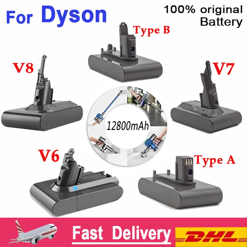 for Dyson V6 V7 V8 TypeA Vacuum Cleaner Battery Series SV10 SV11 SV12 SV09  DC58  DC34 DC31  Absolute Fluffy Animal Pro Bateria