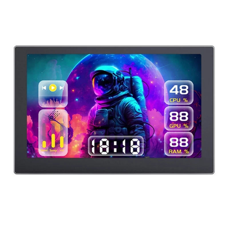 5 Inch LCD Secondary Screen IPS Type C Display for Mini PC Case 800x480 Resolution GPU HDD USB Monitors Office Workers