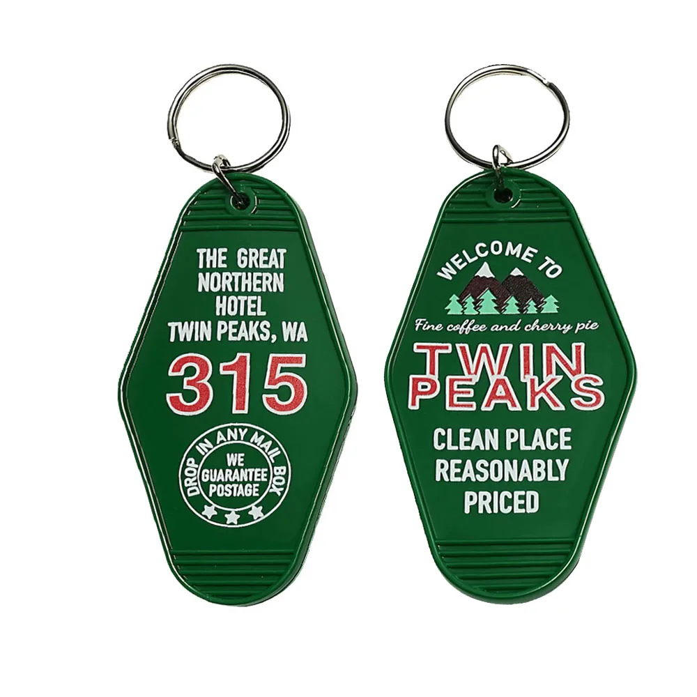 The Great Northern Hotel Room 315 Keychain Twin Peaks Inspired Key Tag Vintage TV Series Peripheral Pendant