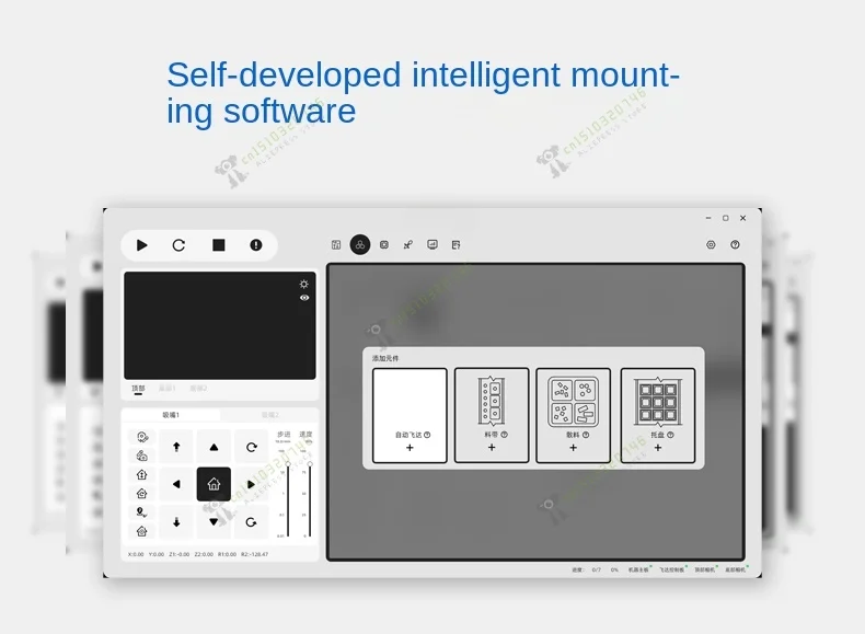 Small desktop placement machine automatic dual vision research and development PCB proofing