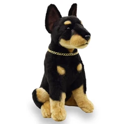 Realistic Doberman Dog Stuffed Animal Plush Toy, Lifelike Animal Plushies, Simulation Animals Doll