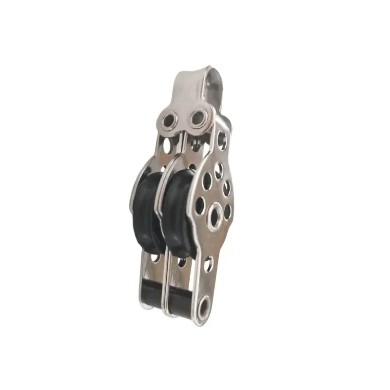 316 Stainless Steel Marine Pulley 25mm Double Swivel Block Nylon Sheave Sailing Yacht Boat Hardware Kayak Rigging Accessories