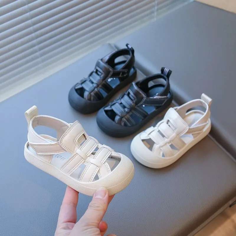 1-6 Years Children Summer Outdoor Beach Shoes Girls Princess Vintage Suede Sandals for Kids Boy 2026 New Arrival Footwear