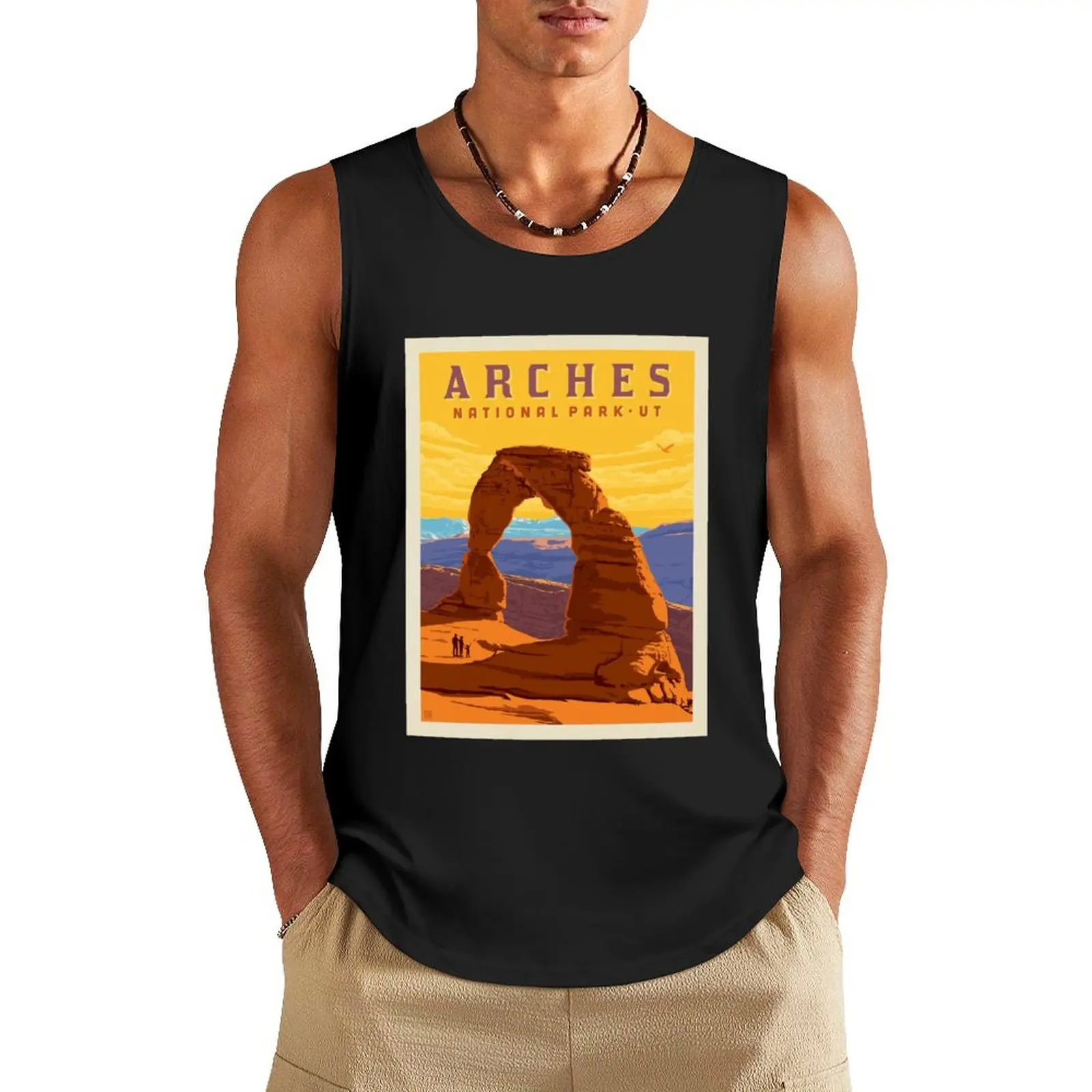 

Arches National Park Tank Top Men's gym t-shirts bodybuilding men man sexycostume basketball