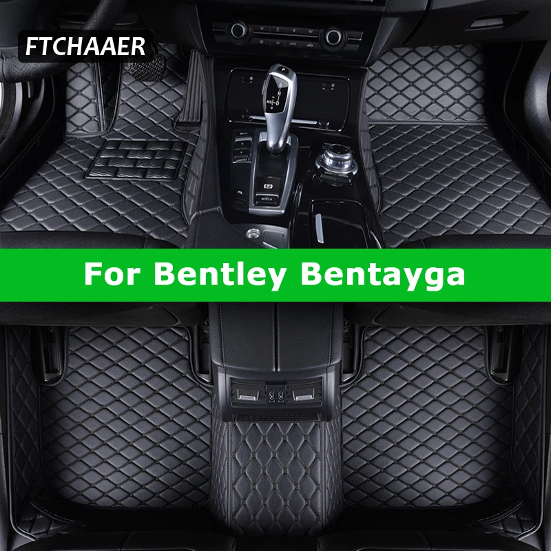 FTCHAAER Custom Car Floor Mats For Bentley Bentayga Auto Carpets Foot Coche Accessorie