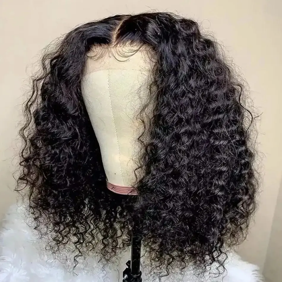 Rosabeauty 13X4 Preplucked Curly Short Bob Human Hair Wigs 13X6 Lace Frontal Closure Deep Wave 5X5 Glueless Ready To Wear Wig