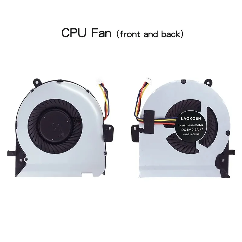 CPU+GPU Replacement Cooling Fan for ASUS Rog Strix GL502V GL502VM ZX60V FX60VM FX60V S5VM Laptop DC5V 0.5A (4-Pin 4-Wire)+d