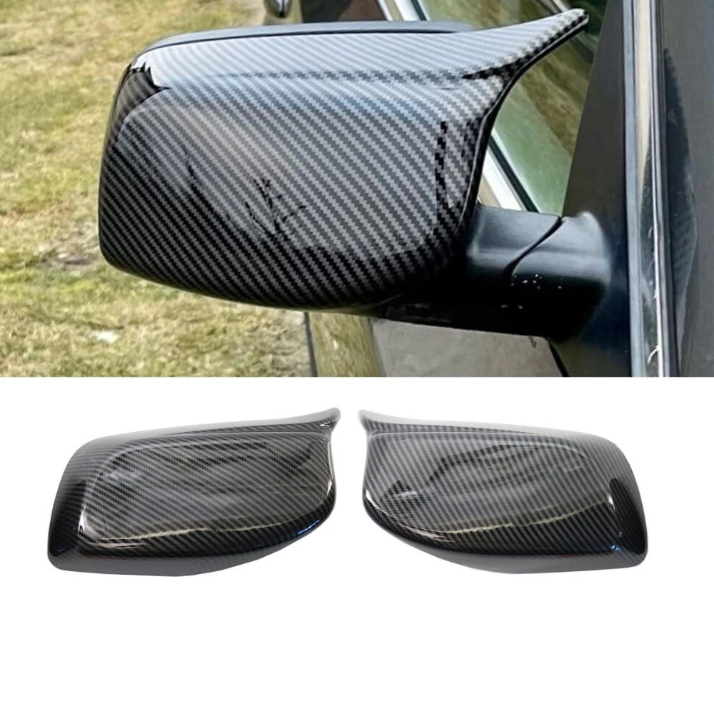 

2PCS M Horn Gloss Black Side Mirror Cover Rearview Mirror Caps For BMW E60 E61 E63 E64 2004-2007 Car Exterior Accessories