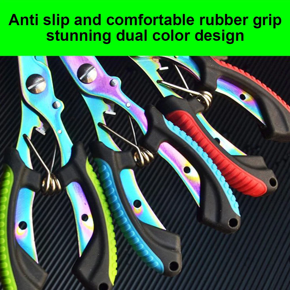 

Рыболовные плоскогубцы из нержавеющей стали, съемник рыболовных крючков, устойчивый к морской воде, резак для плетеной лески, ножницы, рыболовное оборудование