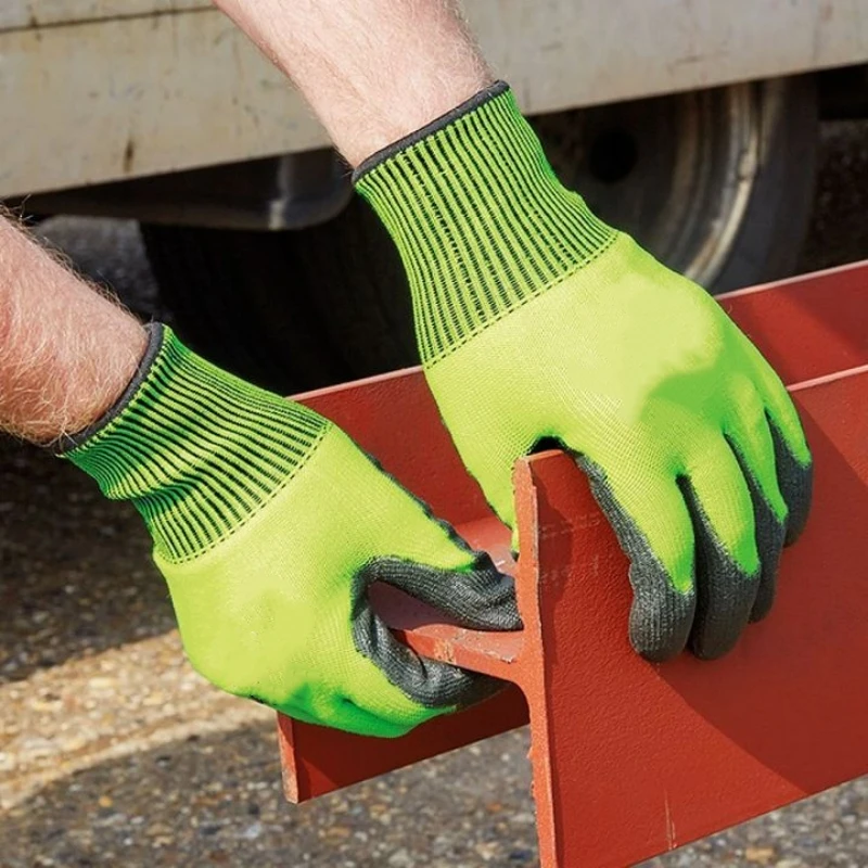 20 قطعة قفازات العمل المغلفة بالنتريل الثقيلة سلس متماسكة قفازات أمان للرجال البناء الصناعي البستنة قفازات العمل