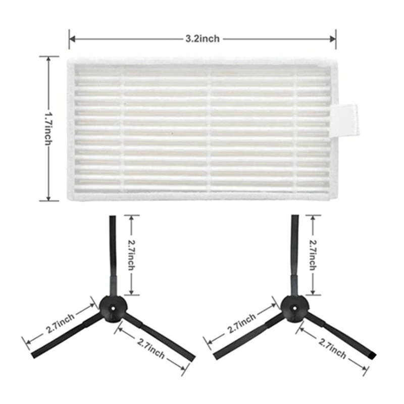 Spazzola laterale Mop Rag filtro Hepa per Chuwi Ilife V55 Pro Robot aspirapolvere pezzi di ricambio di ricambio