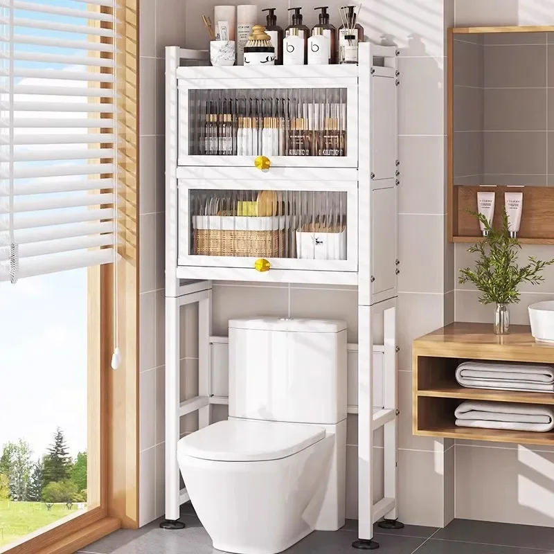 Factory Durable Bathroom Smart Toilet Top Shelf Floor-to-ceiling Bathroom Locker Toilet Shelf Multifunctional Storage Cabinet