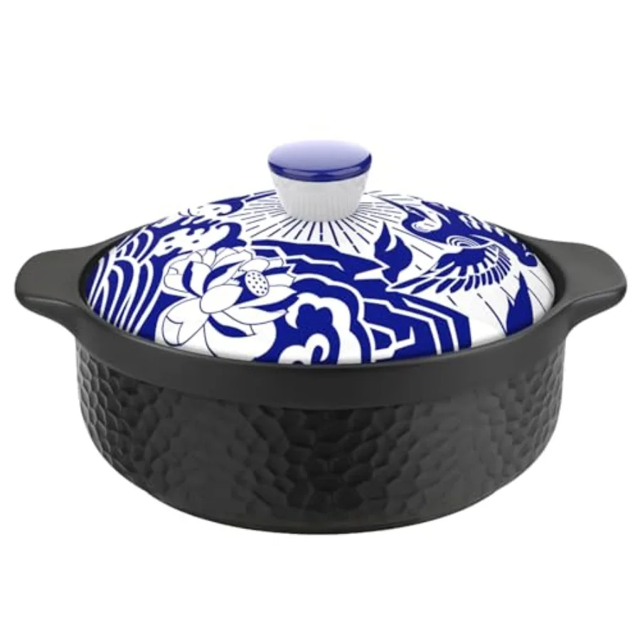 

Heavy Duty Claypot for Versatile Cooking: Replaces Both Dutch Oven and Stock Pot with 2.2 Quart Capacity Ideal for Slow Simmeri