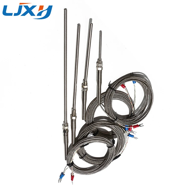 

LJXH K/J/E/PT100 Тип M8 Винтовая термопара 5*50 мм/5*100 мм/5*150 мм/5*200 мм Датчик температуры зонда 1 м/2 м/3 м 400 ℃