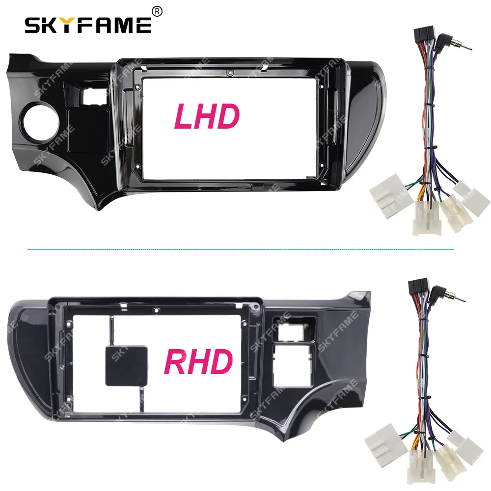 SKYFAME รถกรอบ Fascia อะแดปเตอร์ Android วิทยุ Dash ชุดแผงติดตั้งสําหรับ Toyota Aqua Prius C