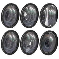 KnightX-Rotating Prism Filter, Changeable CPL Half FX, Diopter Dividido, Efeitos Especiais, Acessórios de Fotografia, 49-77mm, 52mm, 58mm