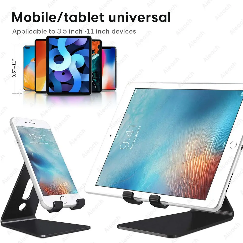 Metal Adjustable Tablet Holder Stand For iPad Universal Desktop Phone Tablet Stand For 7 to 11 inch Oneplus Xiaomi Redmi Lenovo