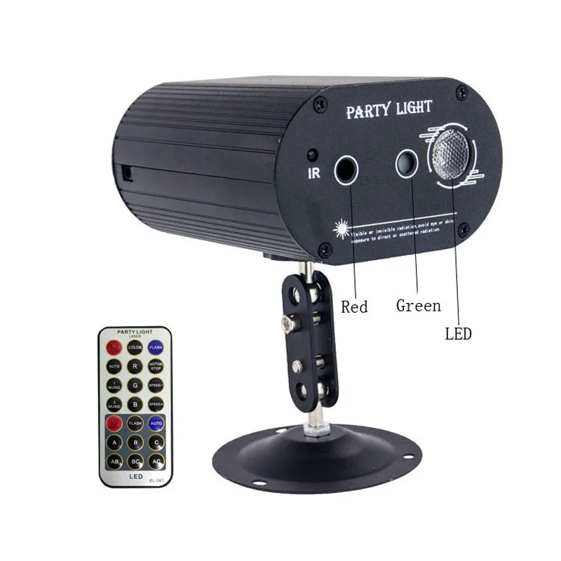 Rg Aluminium Shell Led Stage Laser Party Lights Led Sound Activated Laserlicht Rgb Flash Strobe Projector Voor Kerst