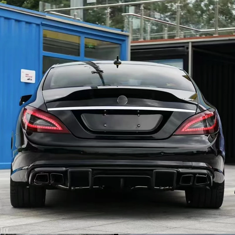 Cls-classe renntech estilo fibra de carbono tronco spoiler para benz w218 cls300 cls350 cls500 cls550 cls63 amg 2012 - 2017