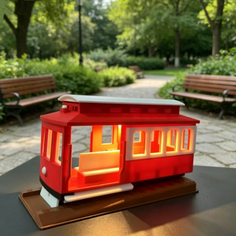 

Desk Lamp Decorative Train Shape Light Nightstand Lamp For Home Office Study Desk Bookshelf Living Room Bedroom