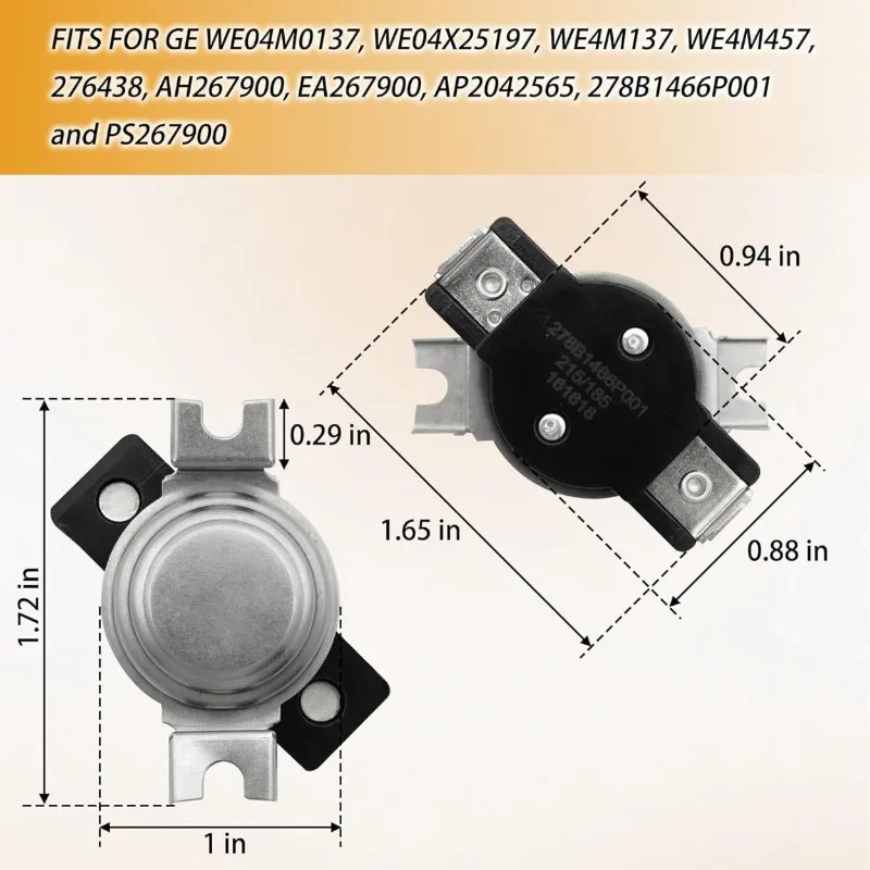 

WE04X25194 dryer high limit thermostat, suitable for GE dryer, suitable for GE type