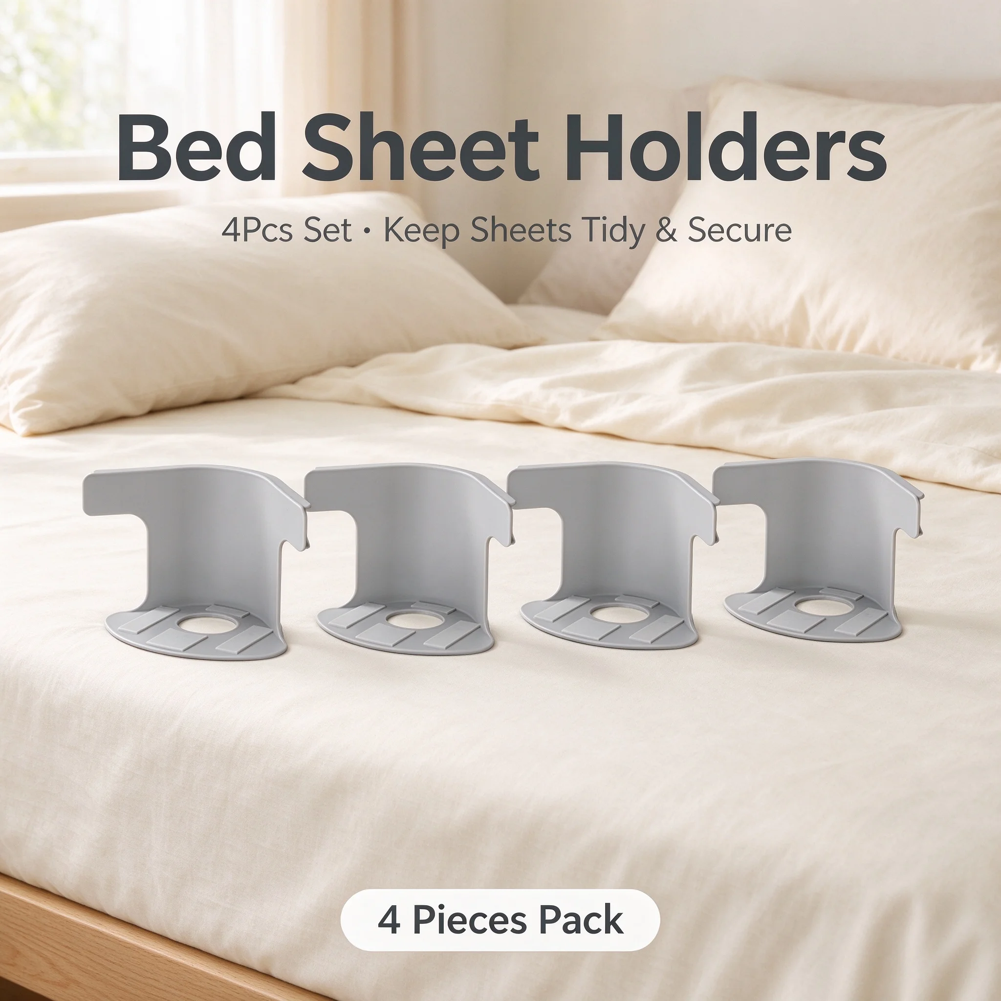 Sheet Holder Non Slip Invisible Bed Sheet Fastener No Pin Mattress Sheet Gripper for Bed Sheet Cover