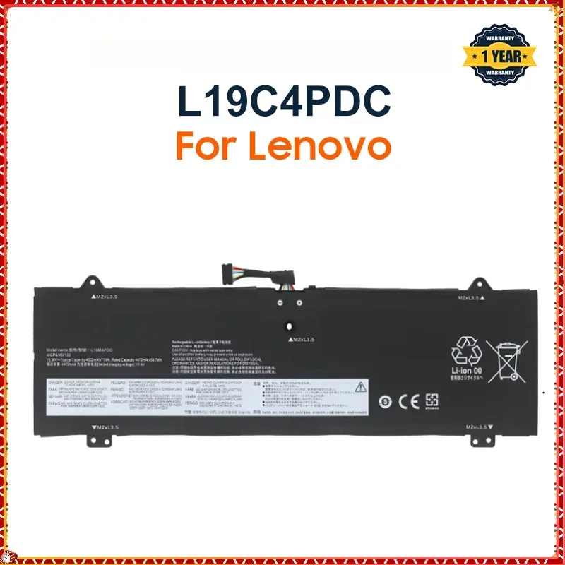 L19C4PDC Laptop Battery For Lenovo Ideapad Yoga 7-14ITL5 7-15ITL5 Series 5B10Z26482 L19L4PDC 15.36V 4622mAh Laptop Parts Office