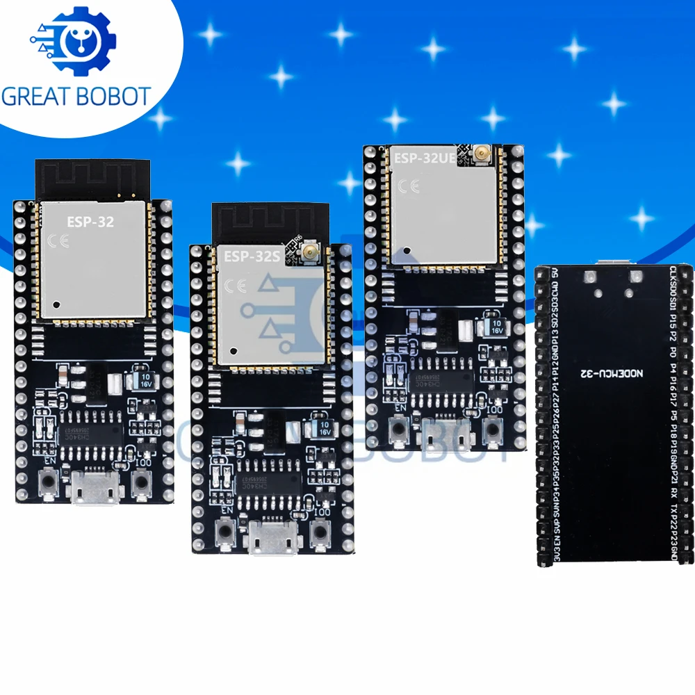 Dual-Core ESP32 WiFi Bluetooth Development Board: ESP-32U/ESP32S/ESP-32S, Micro USB, Power Amplifier & Filter Module