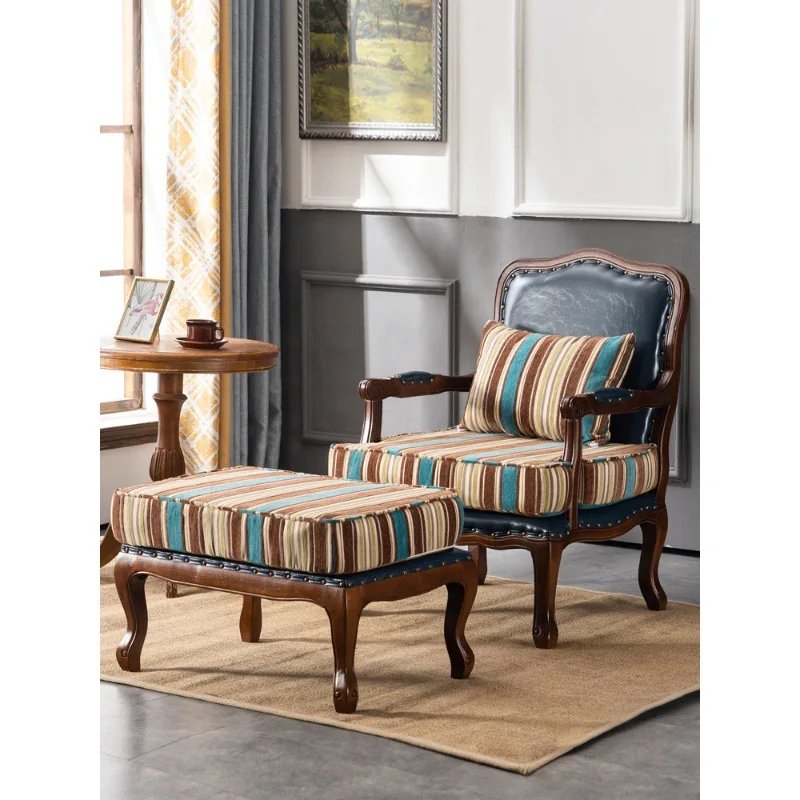 Tiger chair American single sofa , living room bedroom balcony solid wood leisure study single