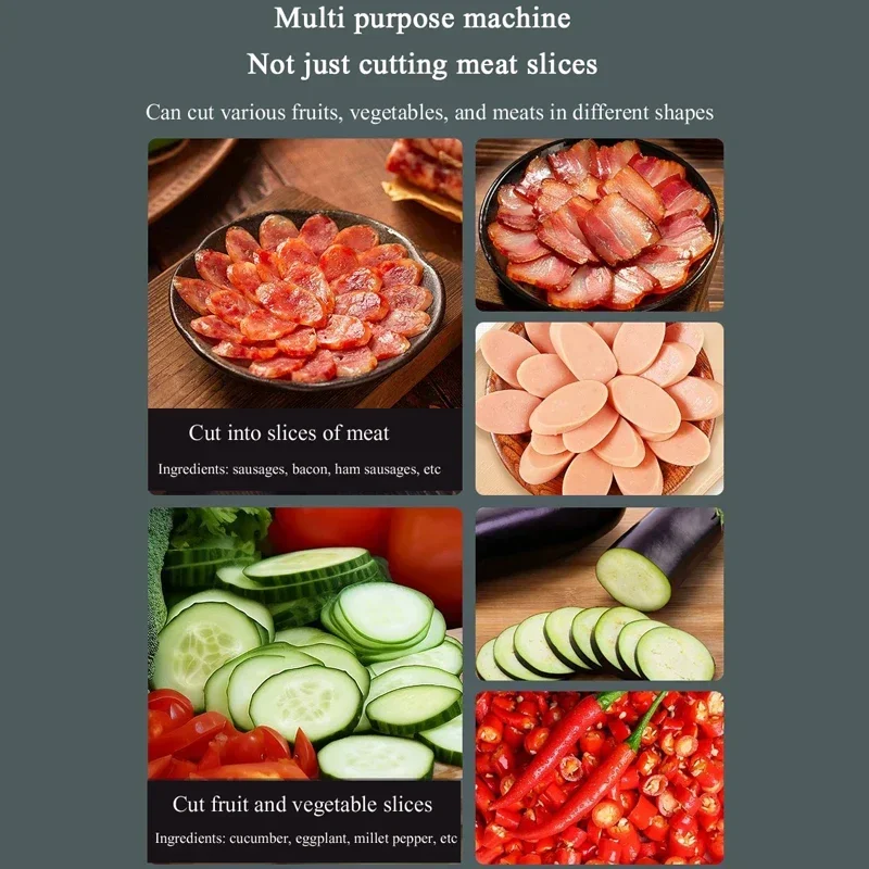 Multifunctional Vegetable Slicer Machine Commercial Meat Carrot Radish Potato Slicing Dicing Cutter Food Processor 200W