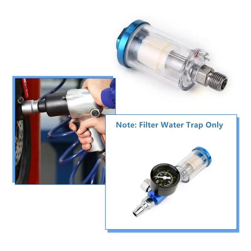 Spray Gun Air Regulator Gauge + In-line Water Trap Filter + JP/EU/US Adapter Pneumatic Tools Accessories For Airbrush