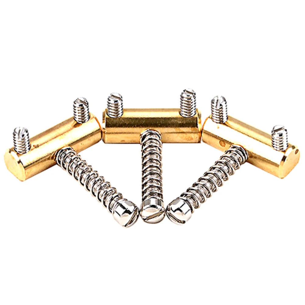 

3 Pcs Guitar Bridge Saddle Copper Screw Spring Metal Screws Electric Golden Tremolo Replacement Parts Sturdy Smooth