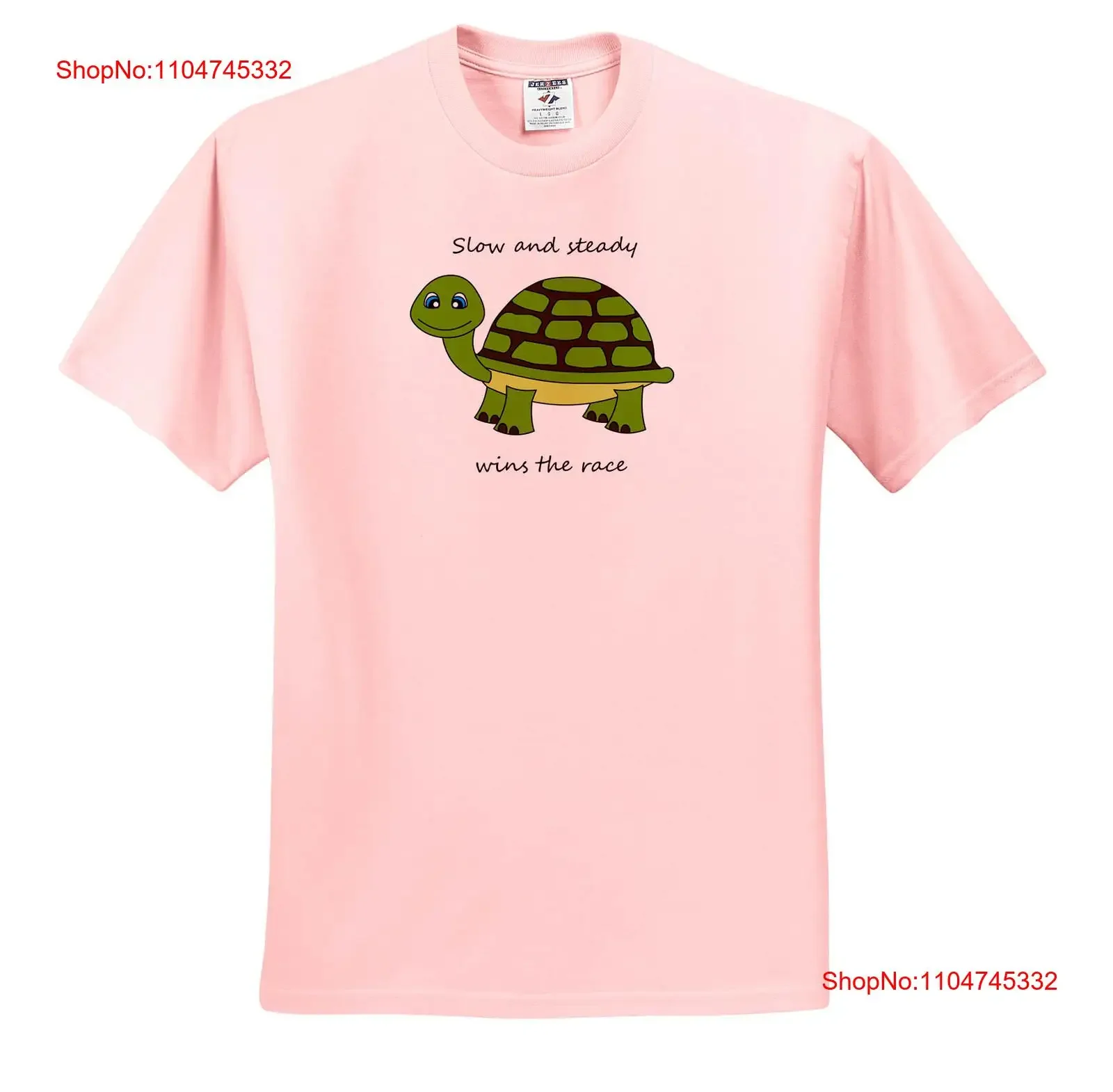 3dRose Lentaux et stable gagne la course Green Turtle T Shirt vintage lavé étiré décontracté respirant vêtements de créateurs graphiques