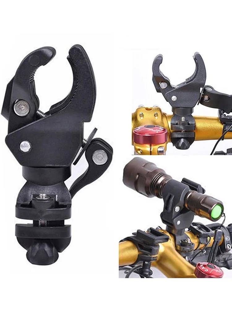 AliExpress 90/360° Rotating Torch Clip Bike Bicycle Handlebar LED Flashlight Torch Mount Clamp Clip Holder Grip Bracket Bicycle Light Mount