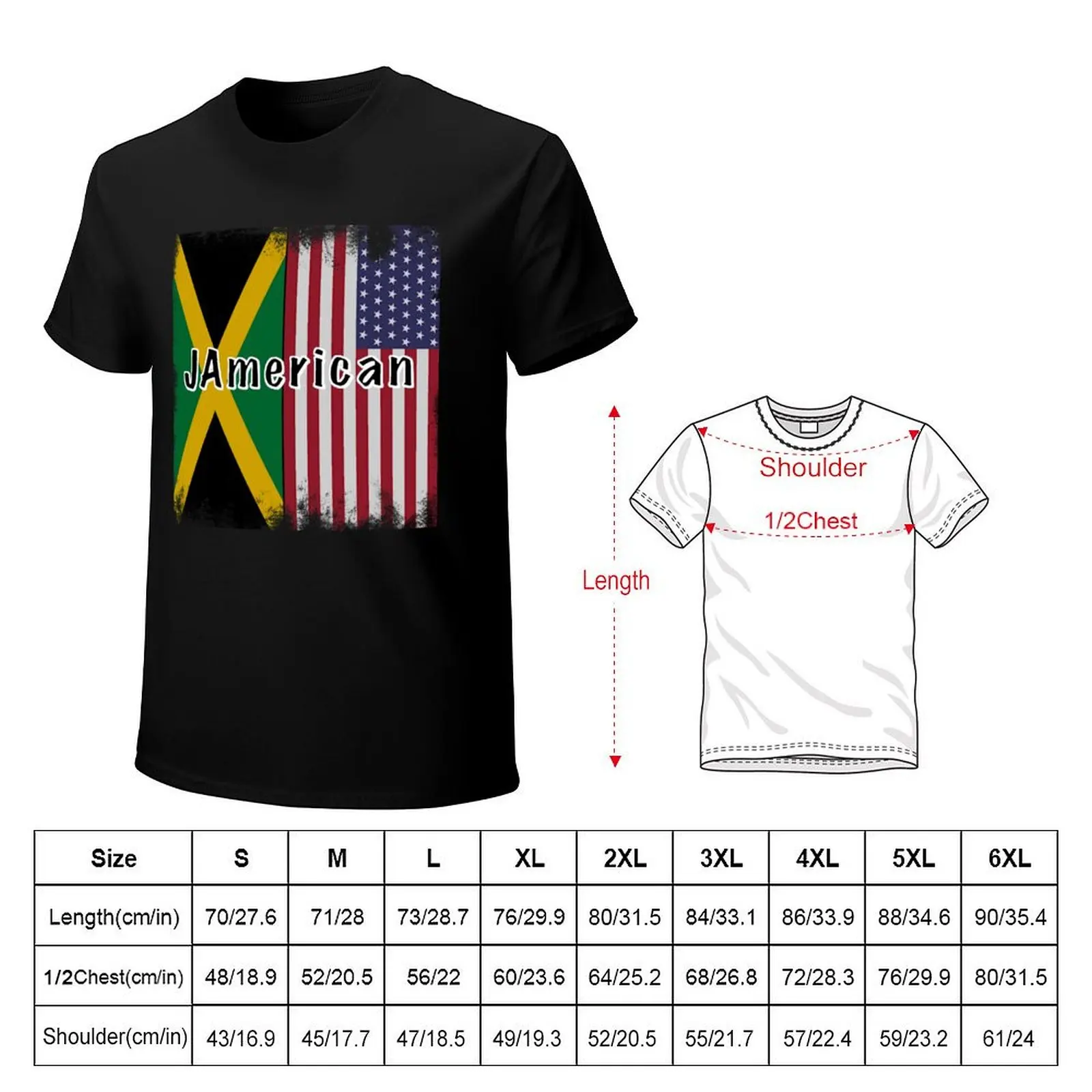 Jamerican Flag, Jamaican Roots and American Flag - Jamerican T-Shirt Holiday Simple Tee Shirt
