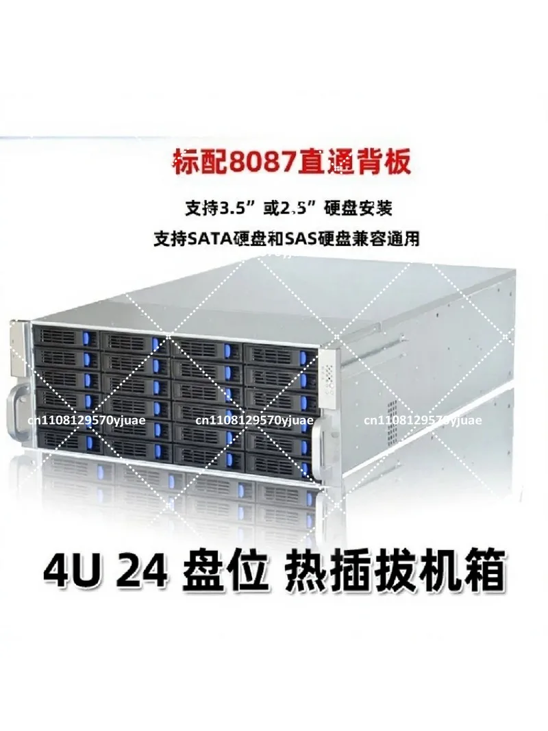 4U Server Chassis 24 Bay Hot Swap for Industrial Control AI Storage Multi-Disk Cloud Computing